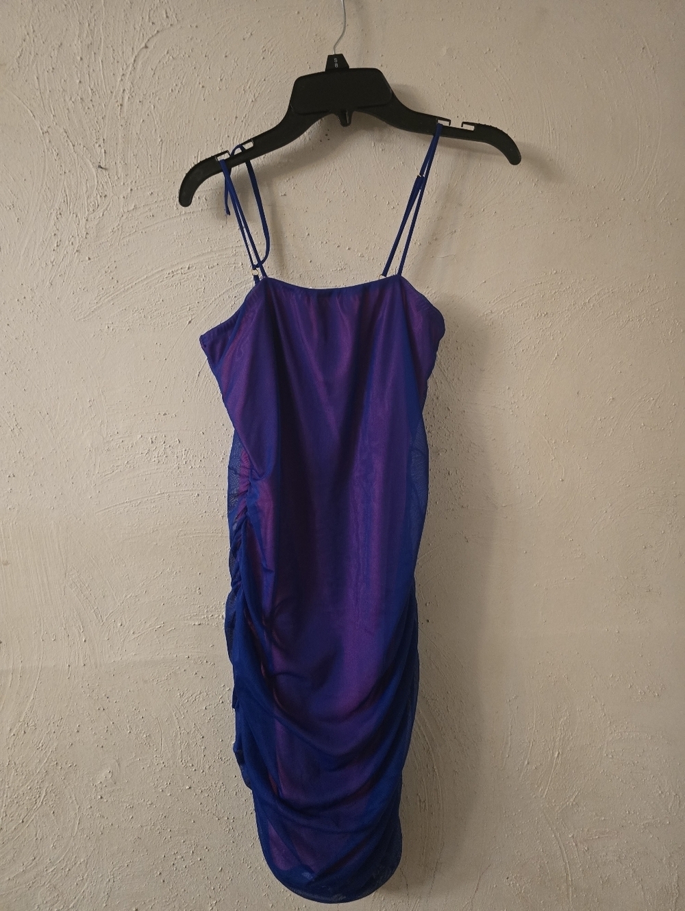 Fashion Nova Shimmering Blue and Purple Slip Dress